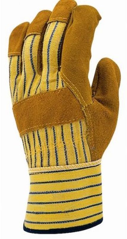 ANSELL-Workwear, Lederhandschuhe, Leder-Arbeits-Handschuhe, Allwork, Lnge: 260 mm, braun/gelb, VE = 12 Paar