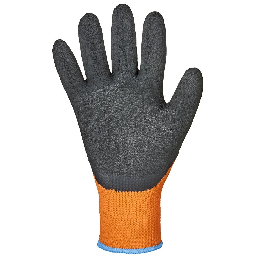 F-Goodjob-Workwear, Schrumpf-Latex, Arbeitshandschuhe *ECO WINTER*, VE: 120 Paar, orange/schwarz