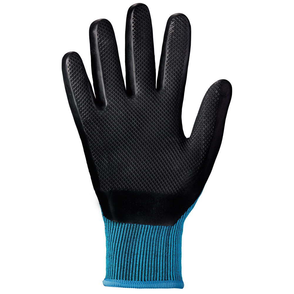 F-STRONGHAND, Handschuhe, Polyester/Polyacryl Doppelliner, Latex-Beschichtung, Waffelmuster, *WINTER GRIDSTER*, VE: 60 Paar, blau/schwaz