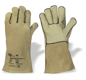 F-STRONGHAND, Schweißer, Rindleder, Arbeitshandschuhe, *WELDER-PROFI 4*, Pkg.a`12