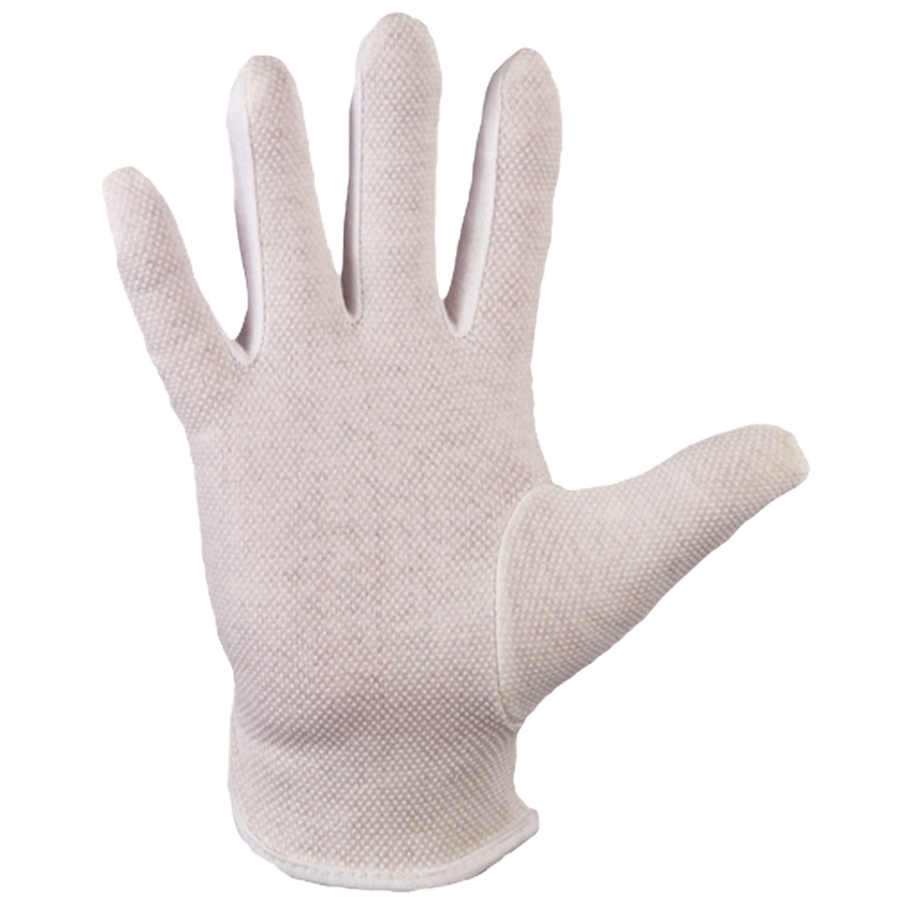 F-STRONGHAND, Trikot, 100% Baumwolle, mit Noppen, Arbeitshandschuhe, *BAOTOU*, Pkg.a`12, weiß gebleicht