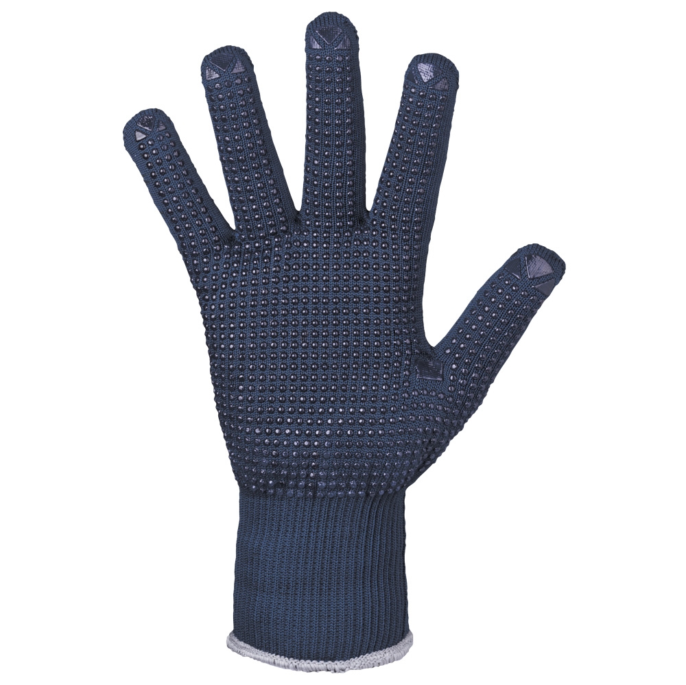 F-STRONGHAND, Strick, mit Noppen, Arbeitshandschuhe, *ZIBO* , Pkg.a`12, blau