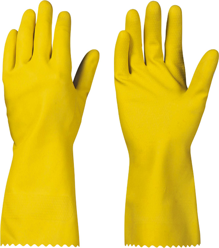 F-SURF, Haushaltshandschuhe, Latex, Arbeitshandschuhe, *GRANBY*, Pkg.a`12, gelb