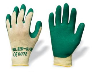 F-SHOWA, Latex, Arbeitshandschuhe, *TOPGRIP/SHOWA BEST 310*, Pkg.a`12, gelb/grün