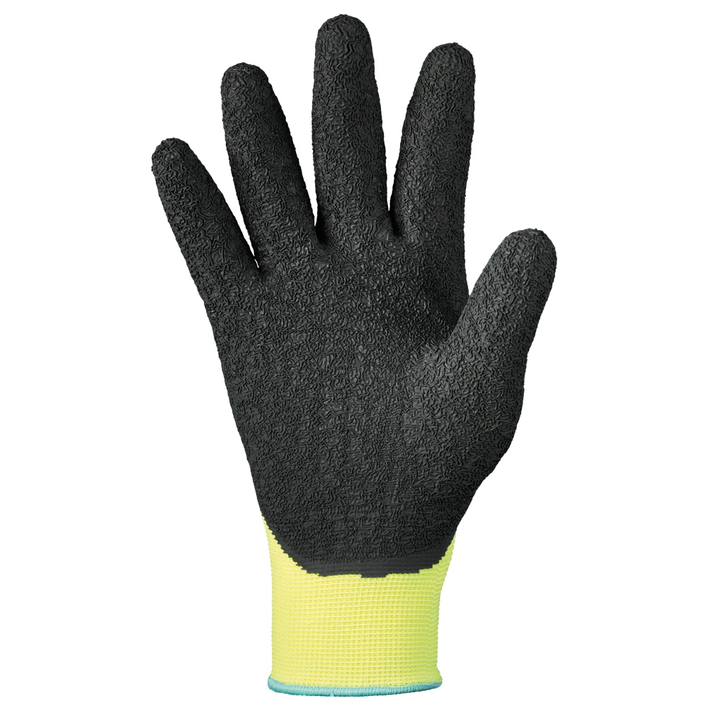 F-STRONGHAND, Latex, Arbeitshandschuhe, *NEONGRIP*, Pkg.a`12, schwarz/neongelb