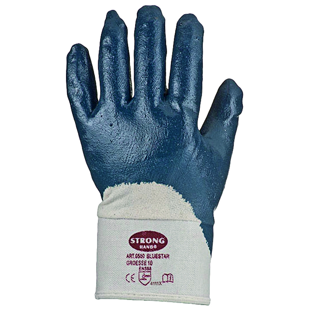 F-STRONGHAND, Nitril, Arbeitshandschuhe, *BLUESTAR*, Pkg.a`12, blau