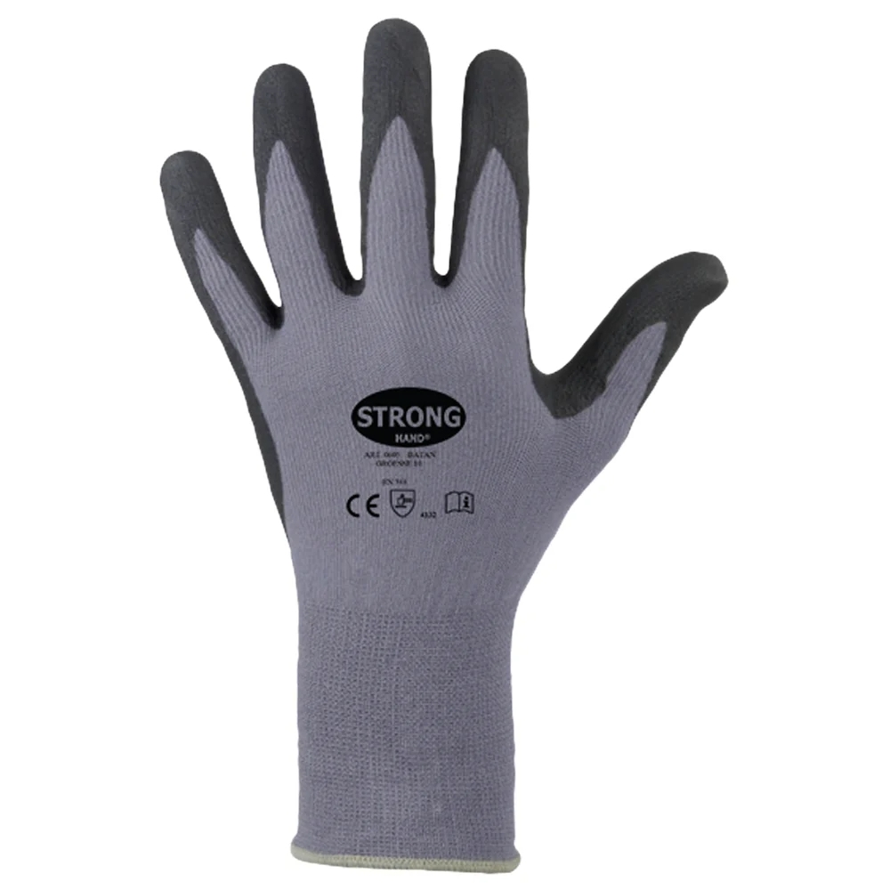 F-STRONGHAND, Nitril, Arbeitshandschuhe, *BATAN*, Pkg.a`12, grau/schwarz