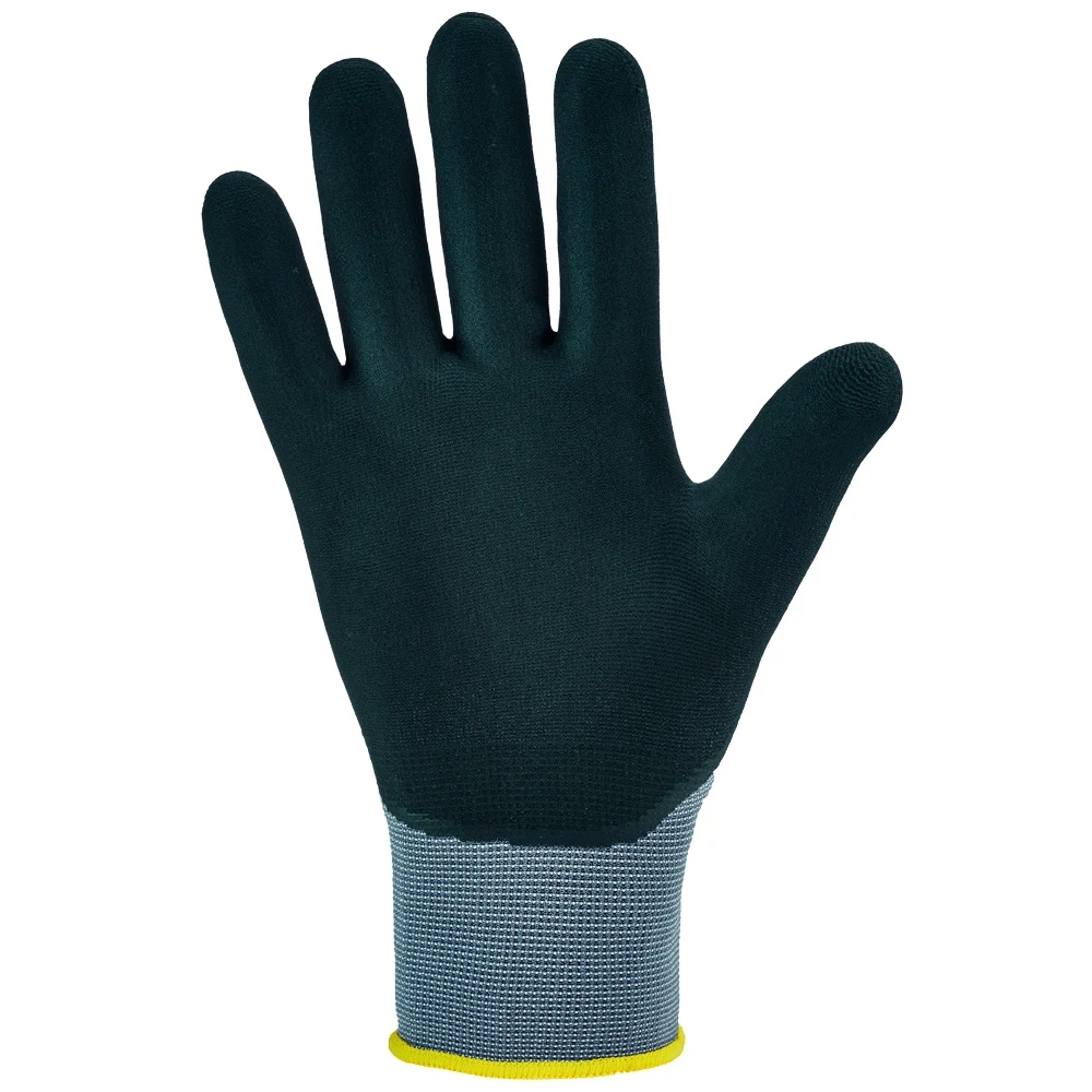 F-OPTIFLEX-Nitril-Arbeitshandschuhe, *OPTIMATE*, Pkg.a`12, grau/schwarz