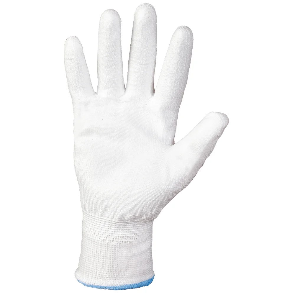 F-STRONGHAND, Polyester, PU beschichtet, Arbeitshandschuhe, *WHITEGRIP* , Pkg.a`12, weiß