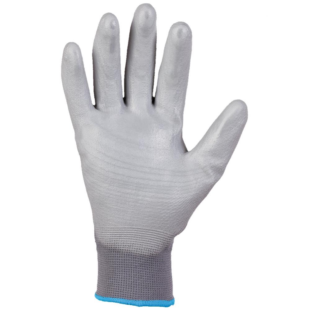 F-STRONGHAND, Polyester, PU beschichtet, Arbeitshandschuhe, *GREYGRIP*, Pkg.a`12, grau
