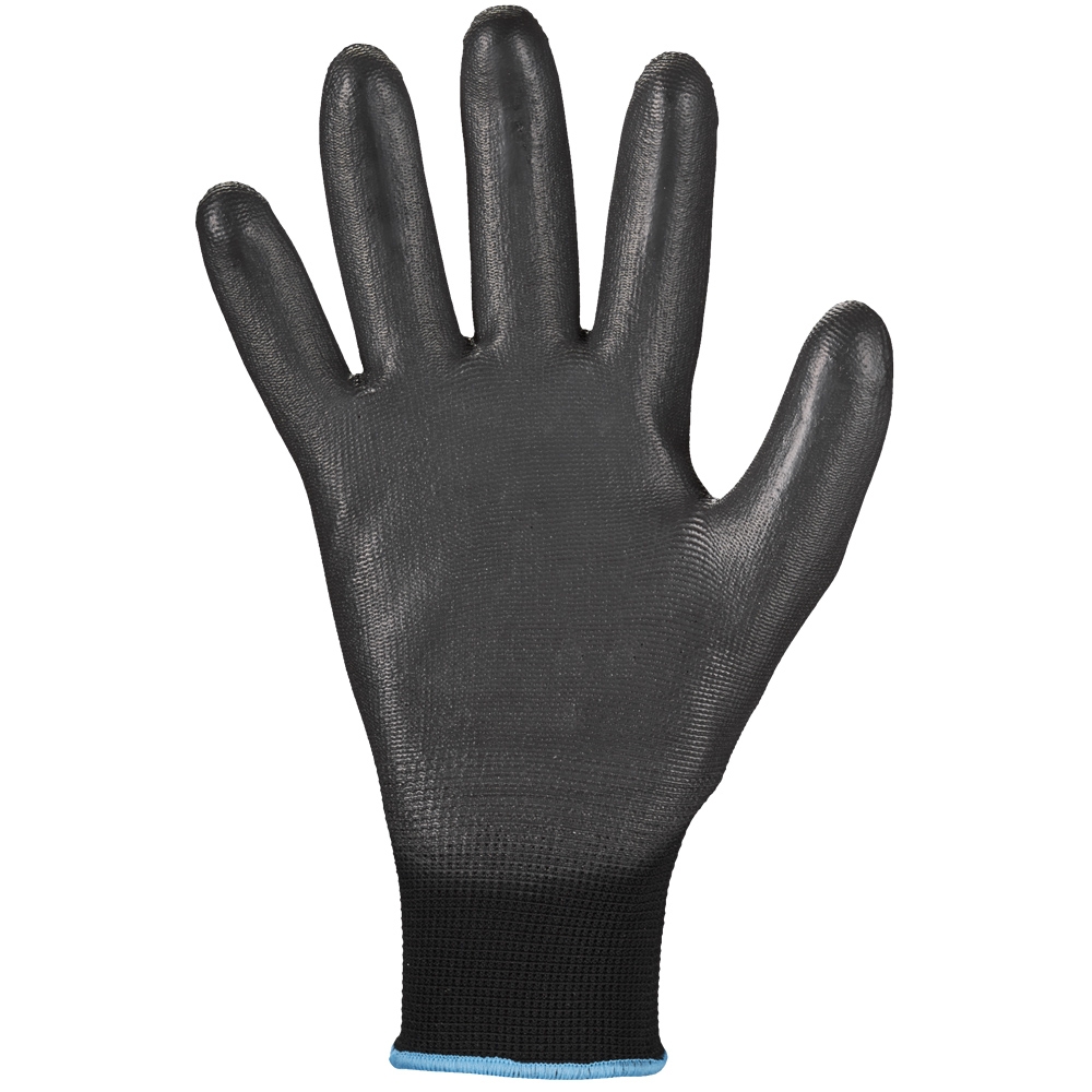 F-GOODJOB, Polyester, Arbeitshandschuhe, *DARK GRIP*, Pkg.a`12, schwarz