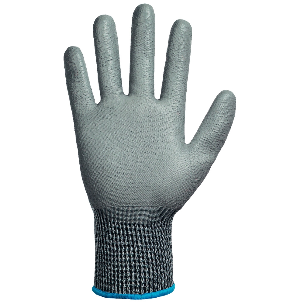 F-LEVEL 5, Schnittschutz, PU beschichtet, Arbeitshandschuhe, *AKRON*, Pkg.a`12, grau/schwarz