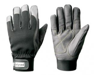 F-ELYSEE, Mechanicals, Arbeitshandschuhe, *RIGGER*, Pkg.a`12 schwarz/grau