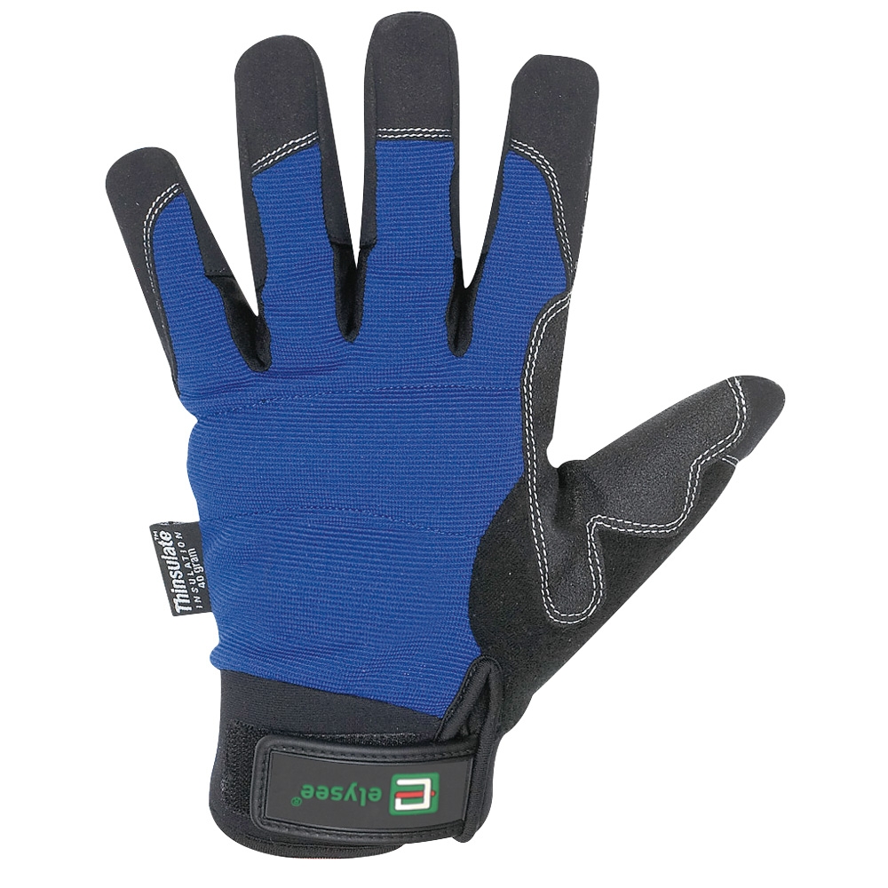 F-ELYSEE, Mechanicals, Arbeitshandschuhe, *FREEZER*, Pkg.a`12, schwarz/blau