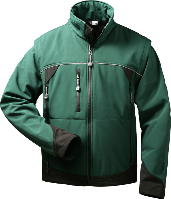 F-ELYSEE- Softshell-Jacke, *SIGMA*, grn/schwarz