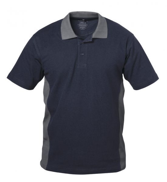 F-Worker-Shirts, ELYSEE-Worker-Shirts, Polo-Shirt BILBAO marine/grau