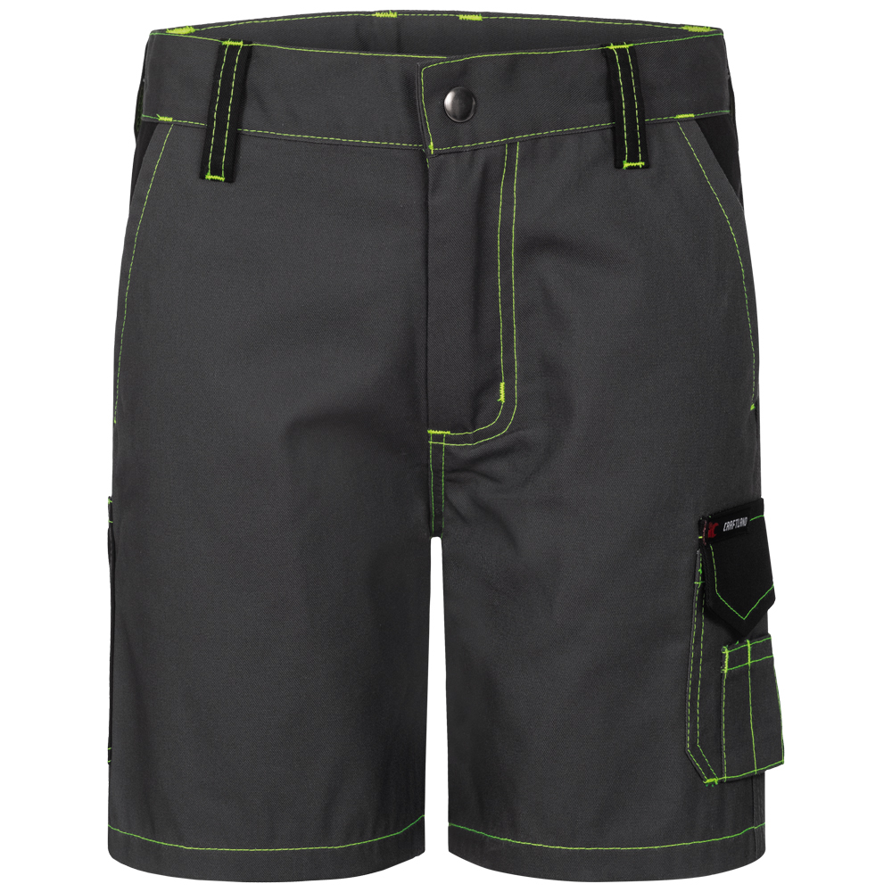 F-CRAFTLAND*BONNO* TWILL-KINDERSHORTS, grau/schwarz