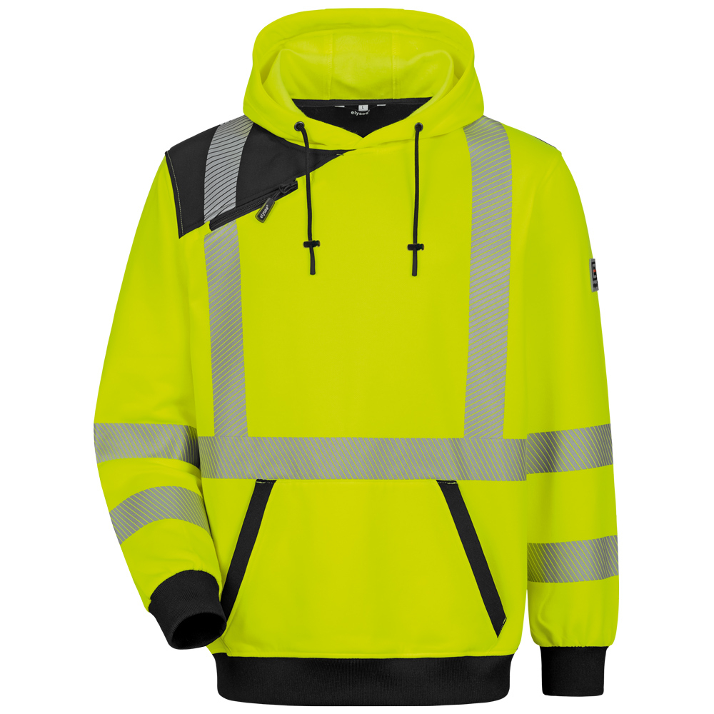 F-ELYSEE*MILETTO* WARNSCHUTZ-HOODIE, warngelb/schwarz