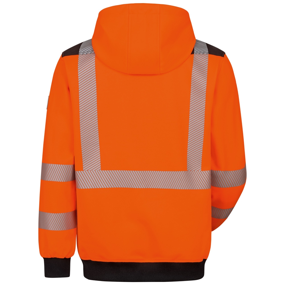 F-ELYSEE*FRIDOLI* WARNSCHUTZ-HOODIE, warnorange/schwarz