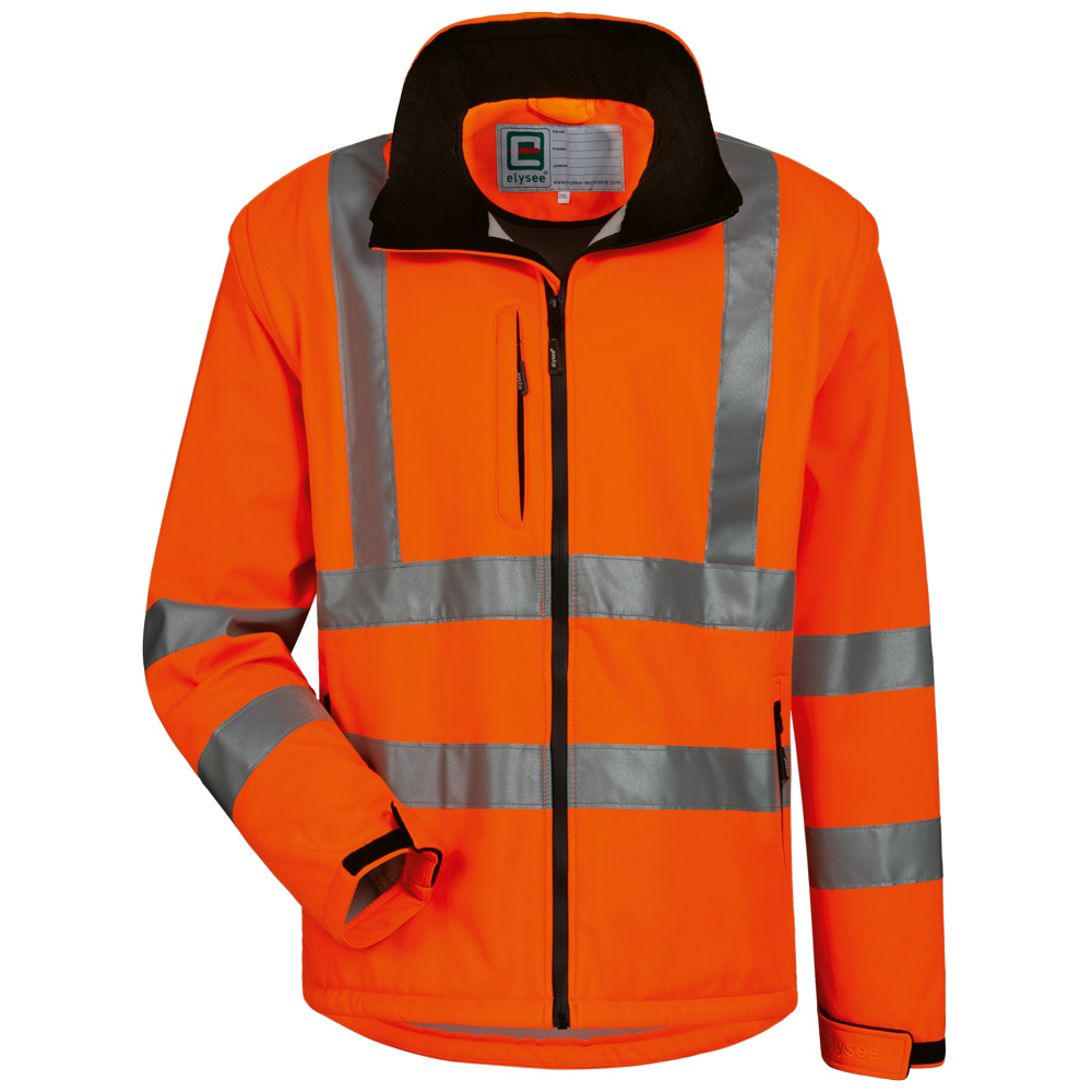 F-ELYSEE-Warnschutz-Softshell-Jacke, *TYLER*, fluoreszierend orange