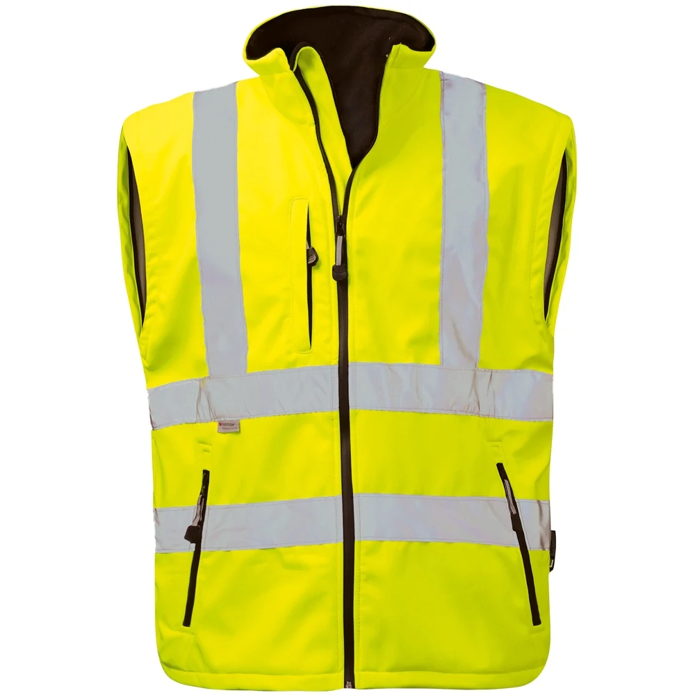 F-ELYSEE-Warnschutz-Softshell-Jacke, *LOGAN*, fluoreszierend gelb