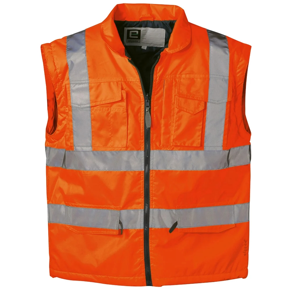 F-ELYSEE-Warnschutz-2 in 1-Jacke, *PHILIPP*, fluoreszierend orange/marine abgesetzt