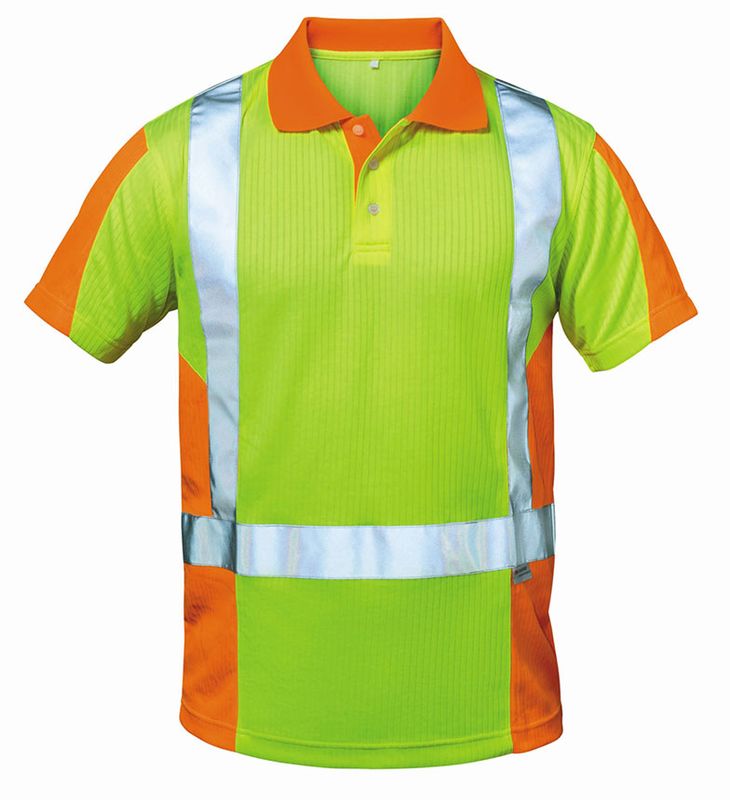 F-ELYSEE-Warnschutz-Polo-Shirt, *ZWOLLE*, gelb/orange