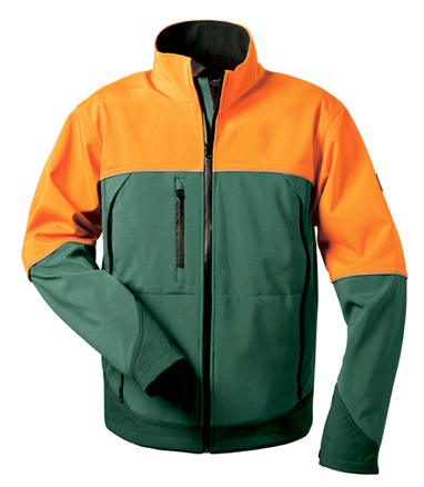F-ELYSEE-Softshell Jacke, *SANDDORN*, grün/orange