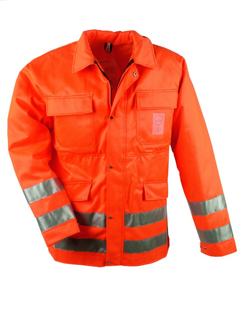 F-Warnschutzjacke mit Schnittschutz, *LINDE*, 245g/m, fluoreszierend orange