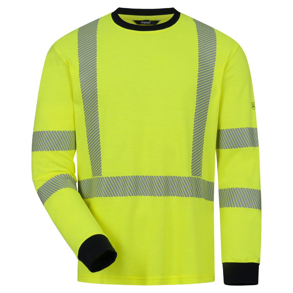 F-*LEOBERT* MULTINORM LANGARM SHIRT, ELYSEE®, WARNSCHUTZ GELB/MARINE