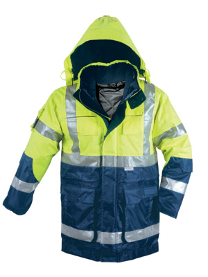 F-ELYSEE-4 in 1-Warnschutz-Parka, *JEKYLL*, fluoreszierend gelb/marine abgesetzt