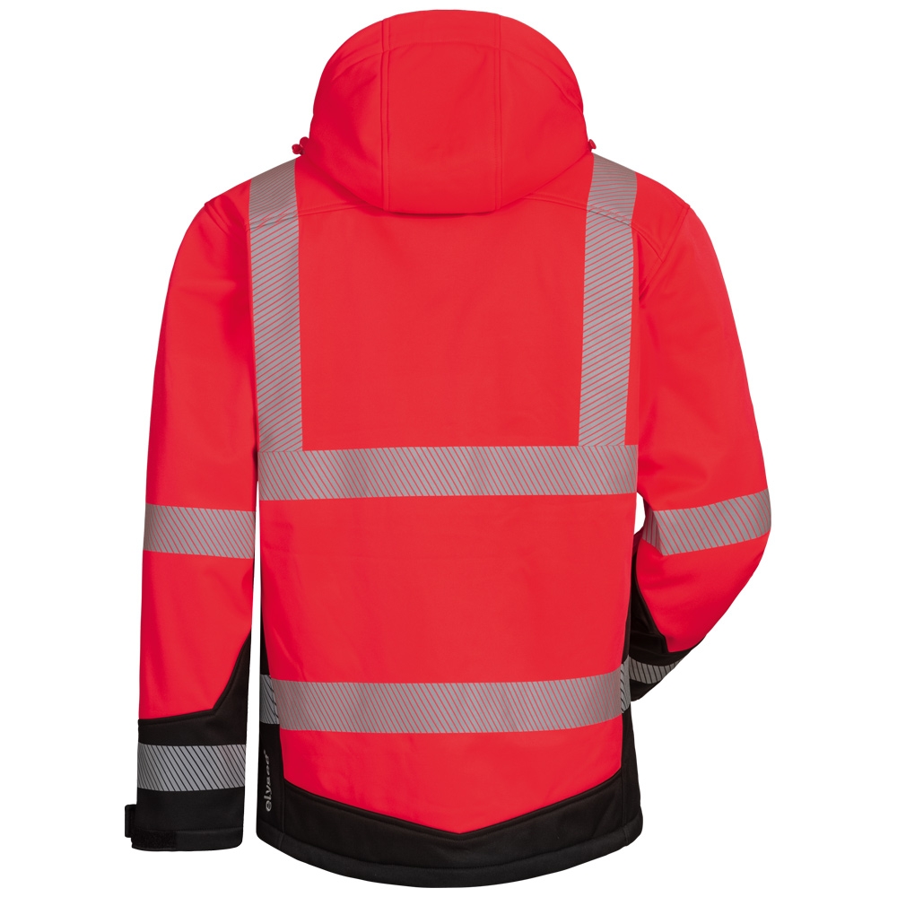 F-ELYSEE*KALEB* WATTIERTE WARNSCHUTZ-SOFTSHELLJACKE, rot/schwarz