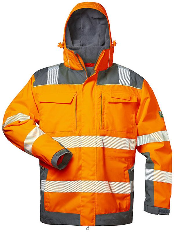 F-ELYSEE-2 in 1-Warnschutz-Jacke, *NIKLAS*, fluoreszierend orange/grau