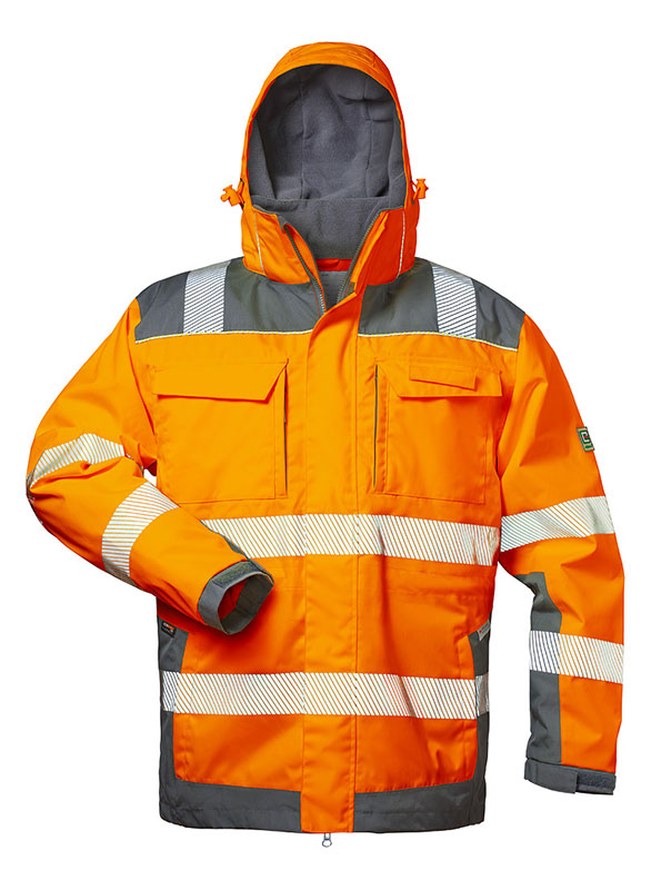 F-ELYSEE-2 in 1-Warnschutz-Jacke, *NIKLAS*, fluoreszierend orange/grau