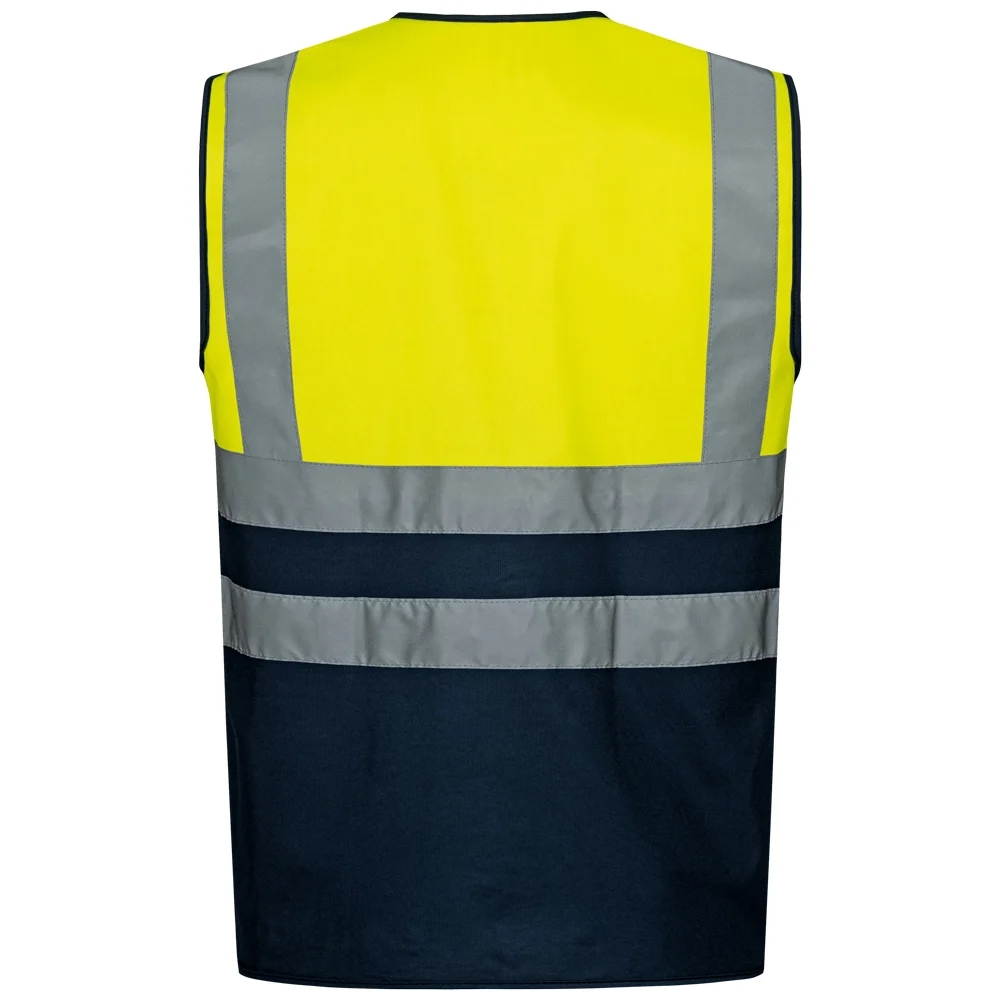 F-SAFESTYLE-Warnschutz-Weste, *BERTHEL*, fluoreszierend gelb/marine