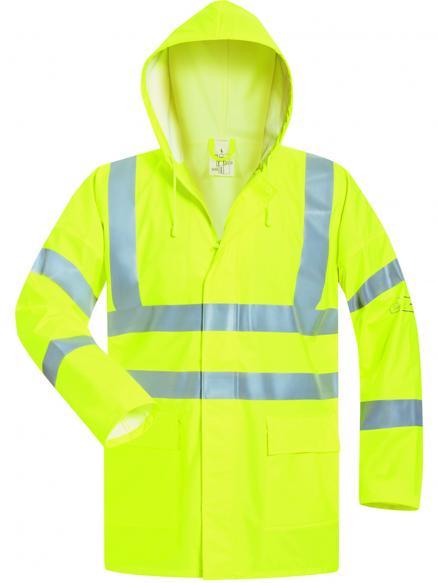 F-NORWAY, Multinorm-PU-Regenjacke, *REINHOLD*, fluoreszierend gelb