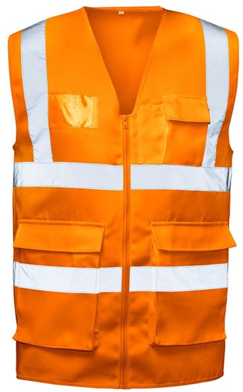 F-SAFESTYLE-Warnschutz-Weste, *ANSGAR*, fluoreszierend orange