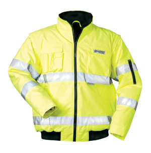 F-SAFESTYLE-Warnschutz-Pilotenjacke, *ROLAND*, fluoreszierend gelb