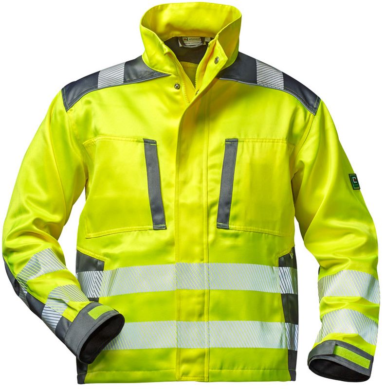 F-SAFESTYLE-Warnschutz, Warnschutz-Bundjacke, *BASTIA*, gelb/grau