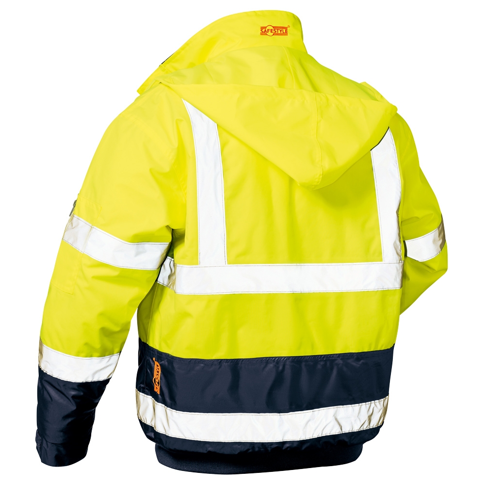 F-SAFESTYLE-Warnschutz-Pilotenjacke, *AXEL*, gelb/marine