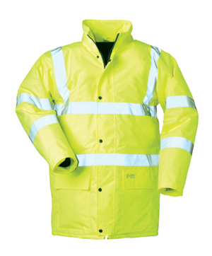 F-Warnschutzparka, *HARRY*, fluoreszierend gelb/marine