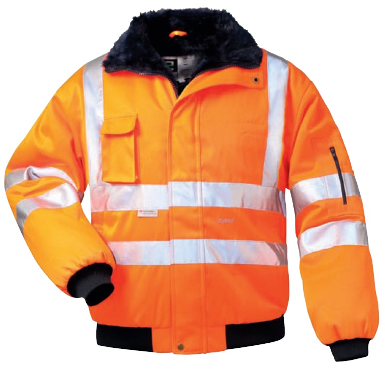 F-ELYSEE-Warnschutz-Pilotenjacke, *GUSTAV*, fluoreszierend orange