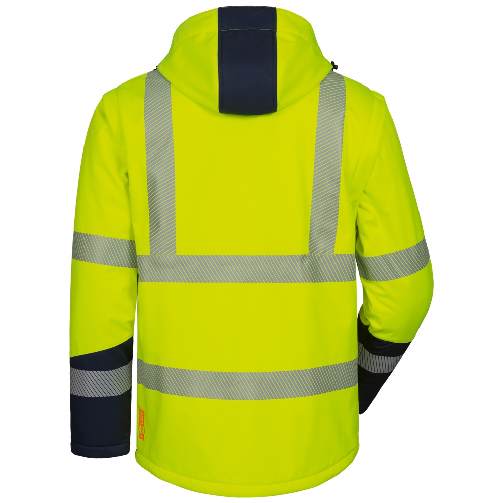 F-SAFESTYLE-Warnschutz-Softshell-Jacke, wattiert, *JORIS*, fluoreszierend gelb