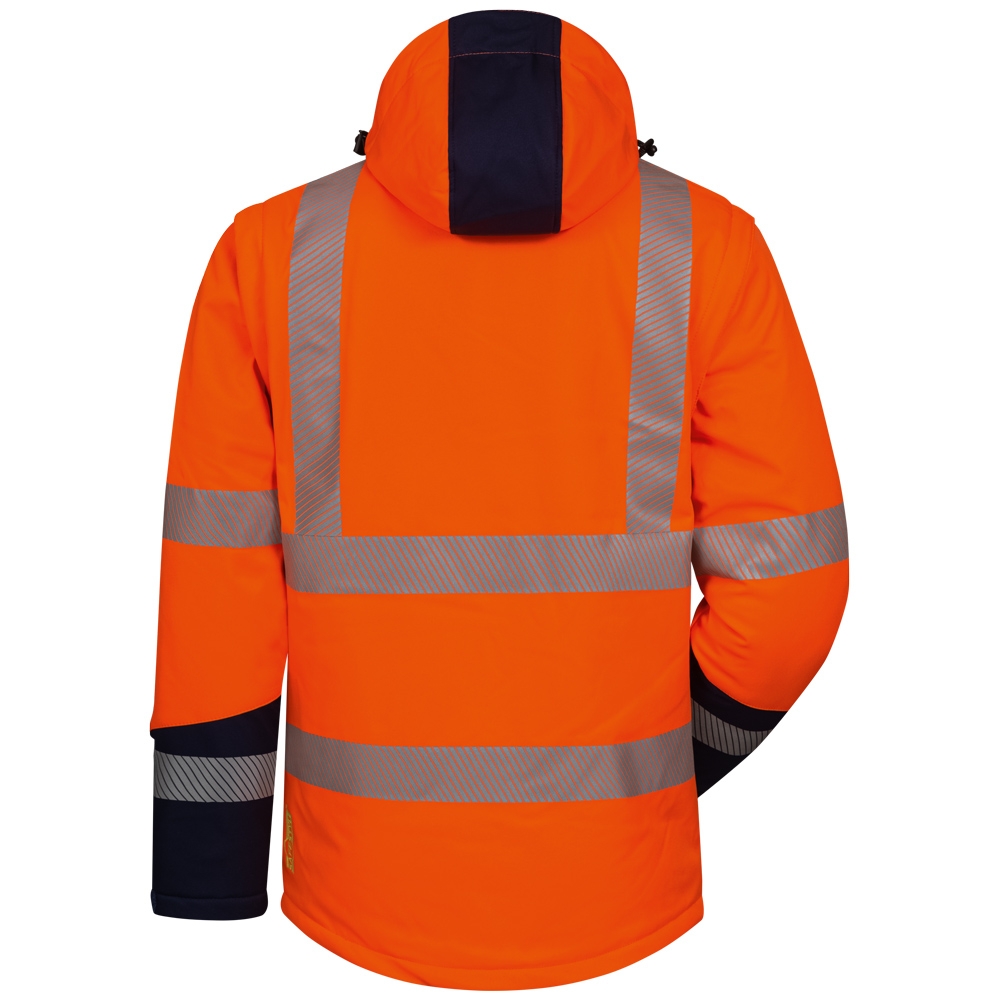 F-SAFESTYLE-Warnschutz-Softshell-Jacke, wattiert, *SVERRE*, fluoreszierend orange