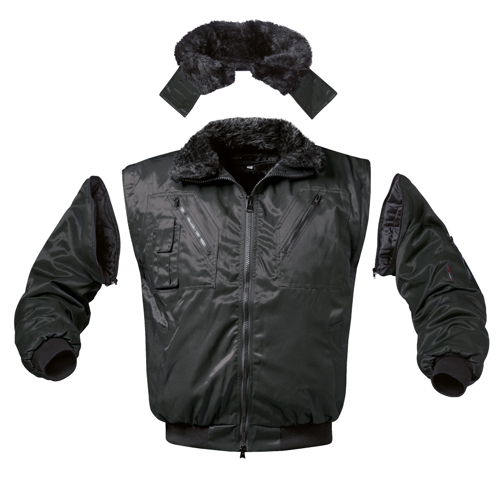 F-NORWAY-Pilotenjacke, *RONDANE*, 250g/m², schwarz