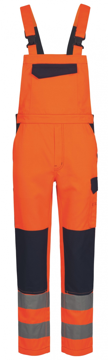 F-Warnschutz-Latzhose, *BAUTZEN*, orange/marine