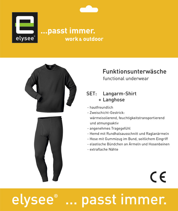 F-ELYSEE-Funktionsunterwsche-Set, *DELPHI*, 170g/m, schwarz