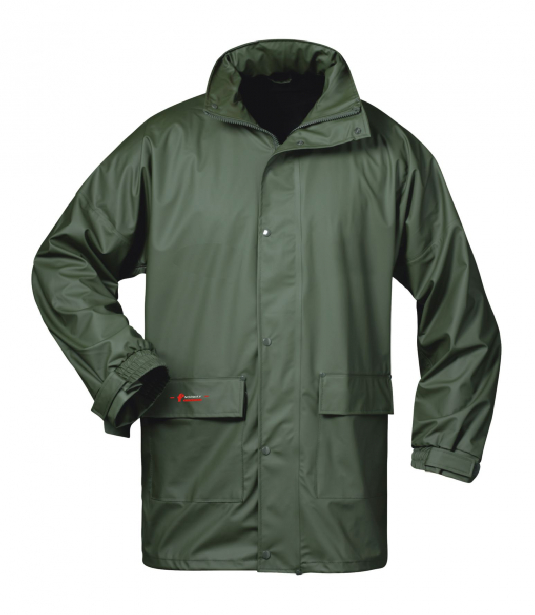 F-NORWAY-PU-Stretch-Regenjacke, *FALKENBERG*, 190g/m, oliv