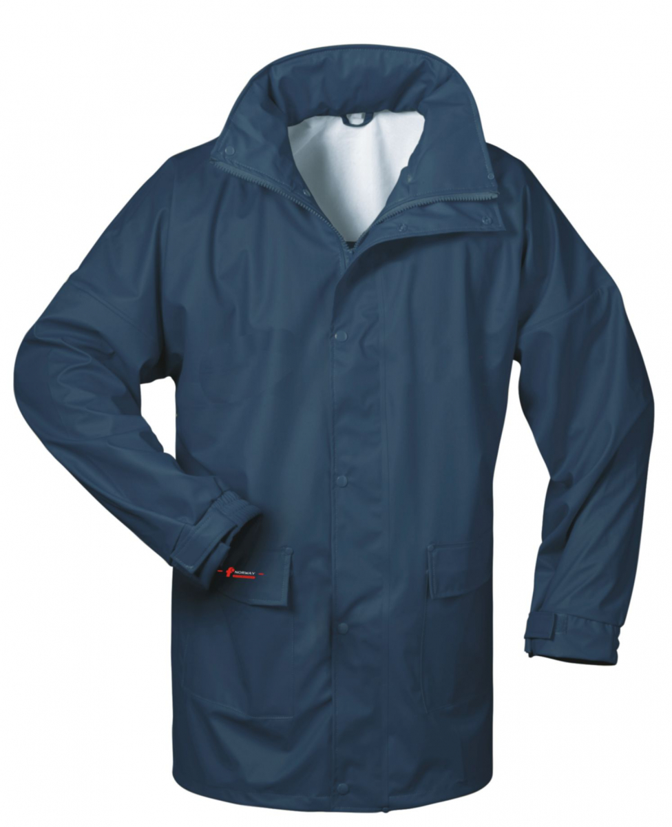 F-NORWAY-PU-Stretch-Regenjacke, *HELSINGBORG*, 190g/m², marine