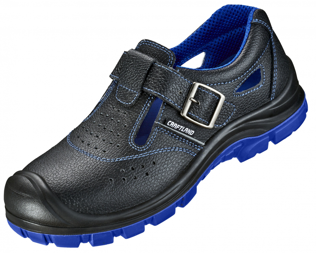 F-S1P-CRAFTLAND-Sandalen *VILNIUS ÜK*, schwarz/blau abgesetzt